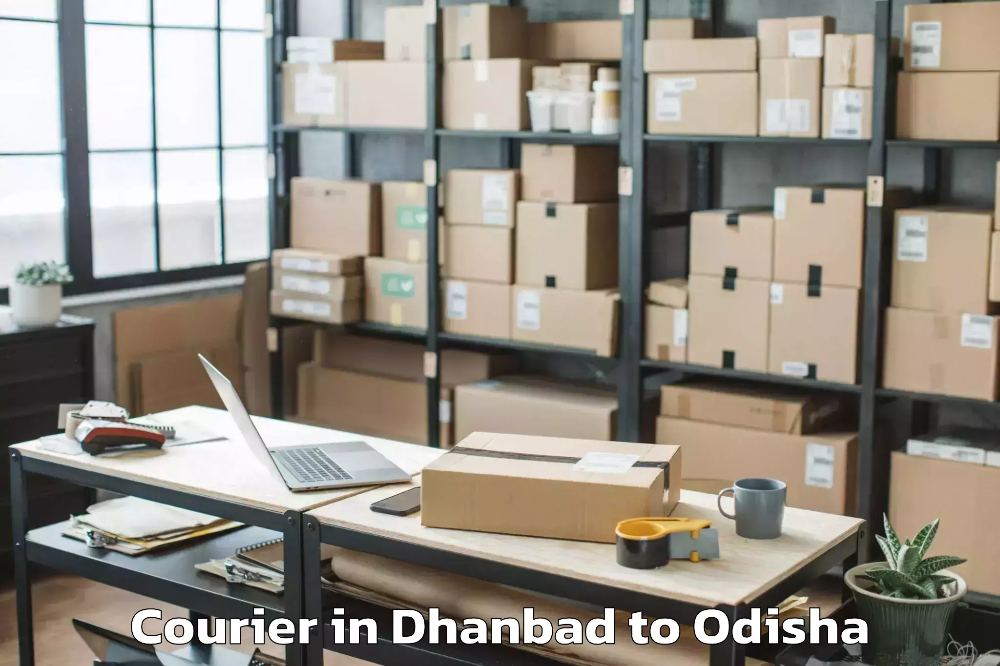 Easy Dhanbad to Komana Courier Booking